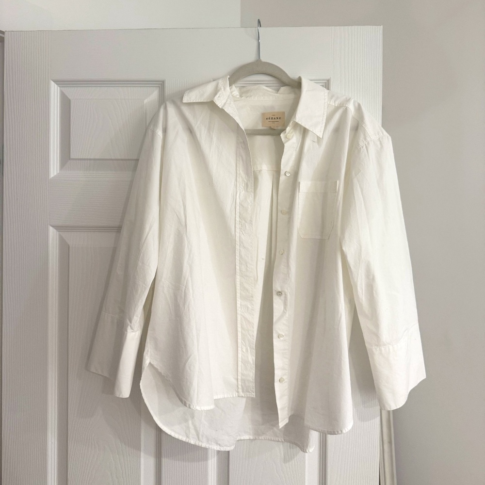 White Sezane Max Shirt - Size Small /4 / EU 36/